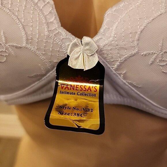 Vintage NWT Walgreens Vanessa Bra 38C White Wireless Lined - Picture 2 of 6